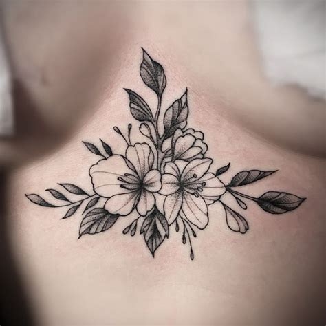 female small sternum tattoo|45 of the Best Sternum Tattoos Out There for Women